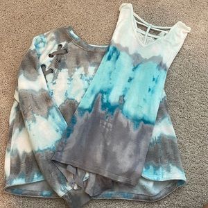 Justice bundle of tee and sweatshirt